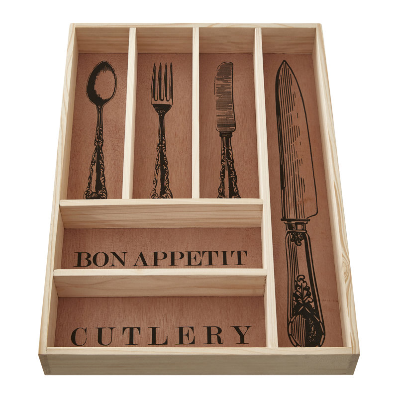 Wood Flatware Caddy