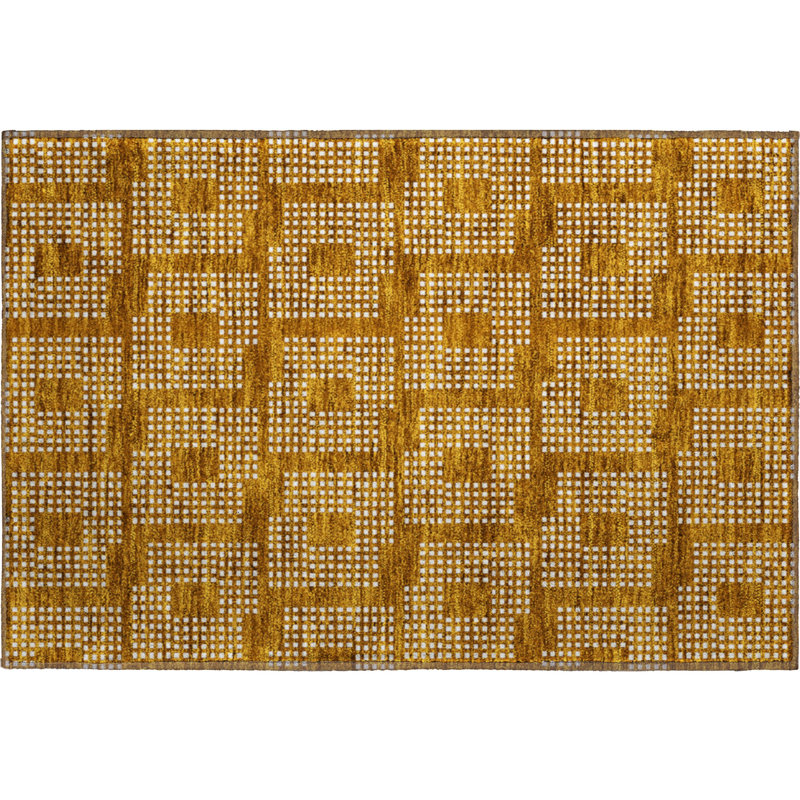 Tapis terre cuite lavable à la machine Premium Prisco, Rectangle 1 pi 8 po x 2 pi 6 po
