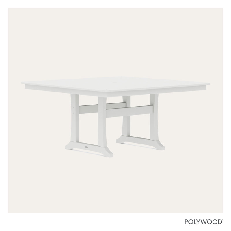 Nautical Trestle 59" Dining Table, White