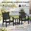 Ensemble bistro de patio 3 pièces - Chaises d'extérieur avec table d'appoint, en PEHD. Parfait pour un balcon, une véranda, un jardin ou une terrasse.-132397766