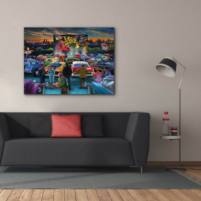 'Drive In' by Bigelow Illustrations Canvas Wal Art