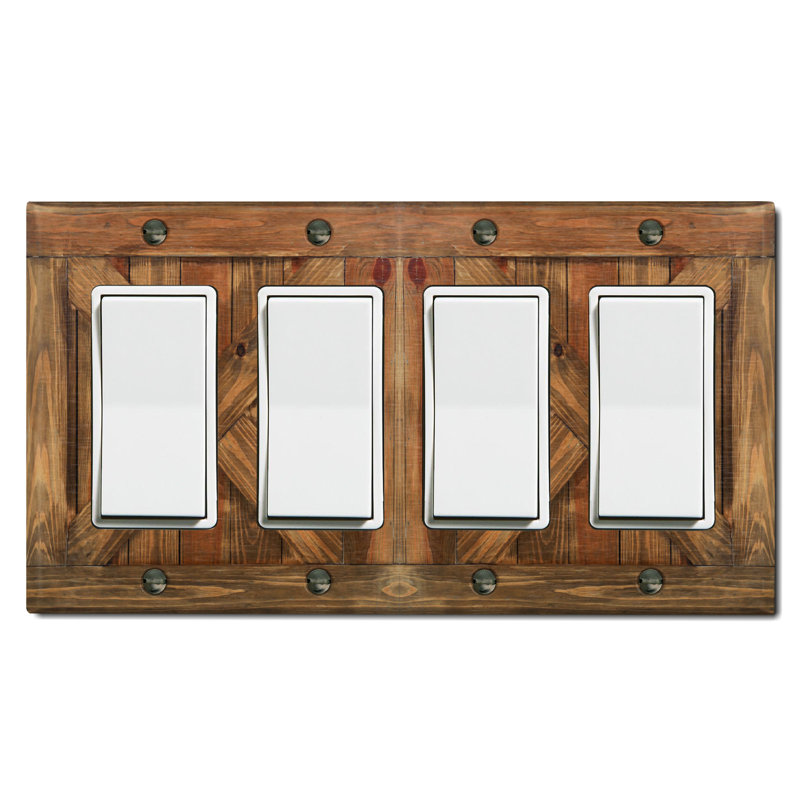 Plaque murale standard en bois brun
