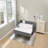 Grey Velvet Daybed with Sturdy Wooden Frame, Modern Diamond Grid Pull-Out Design for Bedroom and Living Room-1666380517