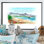 «Vintage Sea Side II», reproduction sur toile encadrée