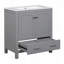 Ensemble de meuble-lavabo 60 po avec lavabos doubles, lavabos en céramique, tablettes de rangement et tiroirs divisés pour salle de bain moderne-129184487