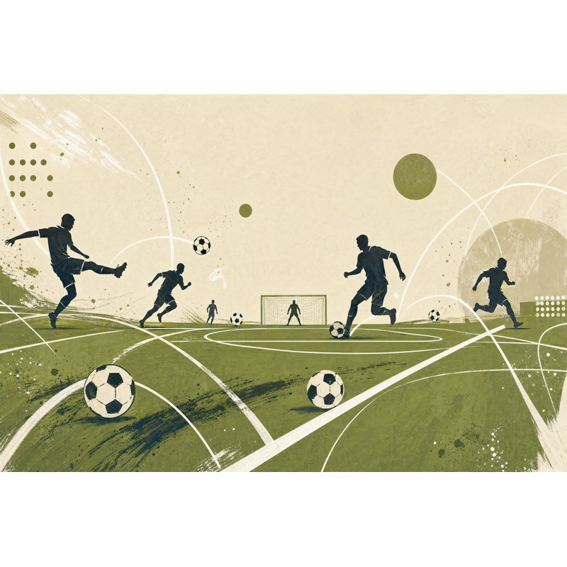 Papier peint soccer soccer, 160 po x 108 po, Textured Non-Pasted