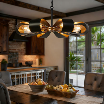 Ulrich 8-Light Large Dimmable Geometric Chandelier