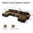 153" Modern U-Shaped Modular Sectional Sofa-128940774