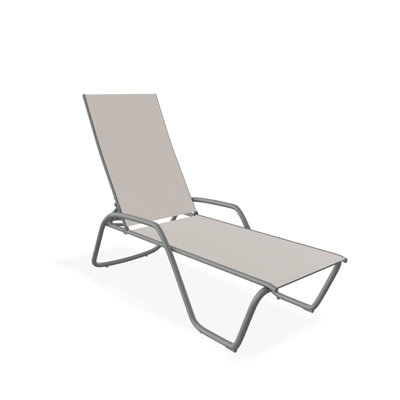 Outdoor Rust-Resistant Metal Chaise Lounge