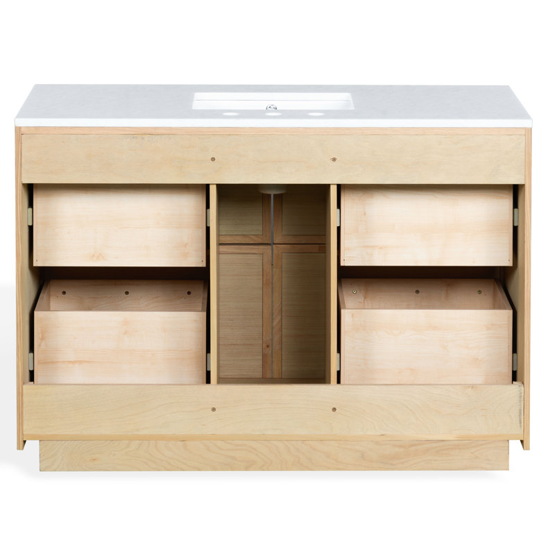 Meuble-lavabo simple 48 po Benajah, Naturel
