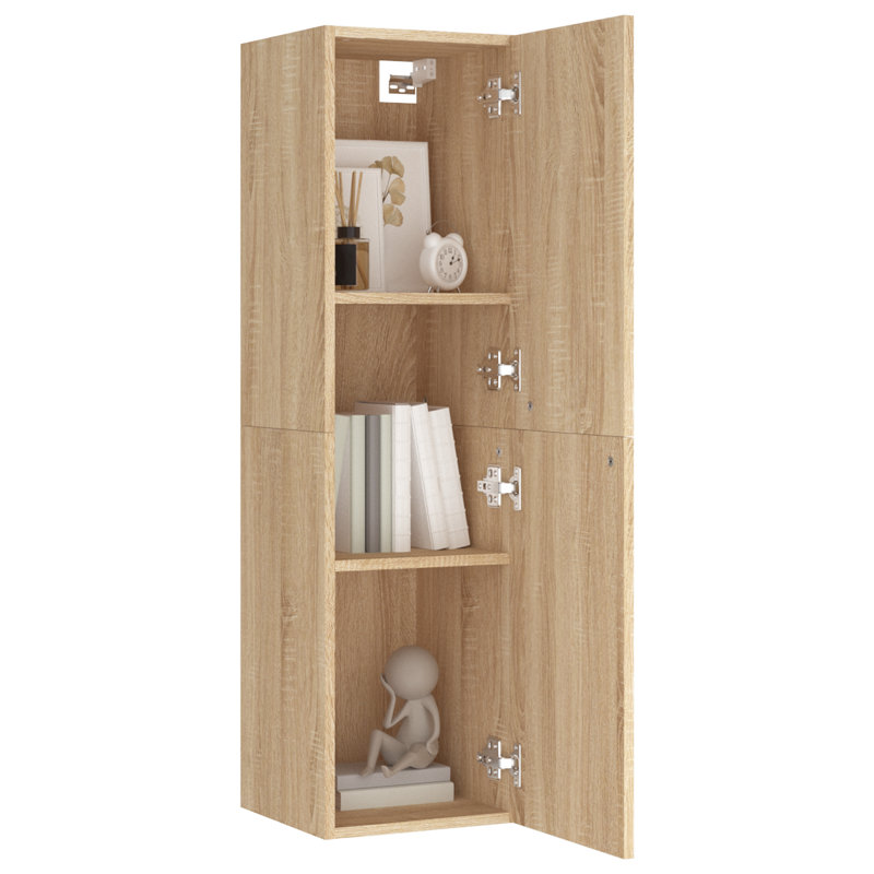 Dorminy 110cm H TV Stand, 110cm H x 30.5cm W x 30cm D, Sonoma Oak