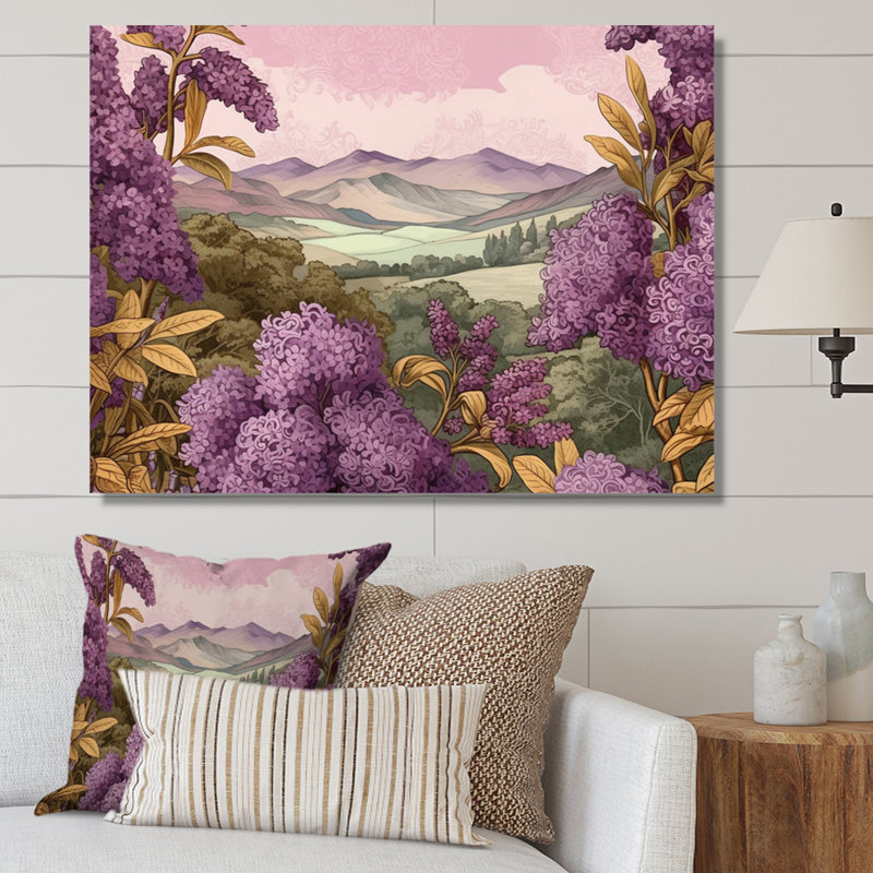 «Lilac mauve», reproduction sur toile, H 24 po x l 32 po x P 1 po, Toile tendue