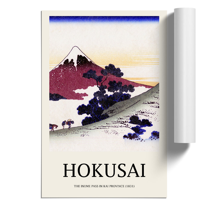 Inume Pass in the Kai Province Print by Katsushika Hokusai - Frameless Print, 59cm H x 42cm W x 0.1cm D