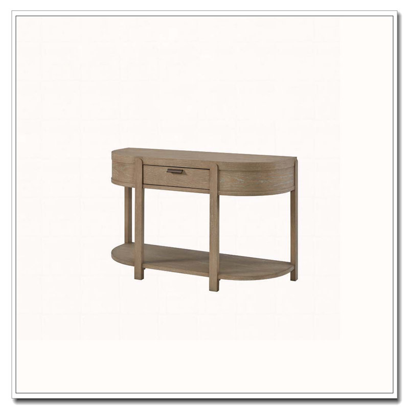 Console incurvée à 1 tiroir - Caramel
