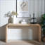 Table basse courbée en bois naturel avec bords perlés pour le salon et l'entrée-1013353169