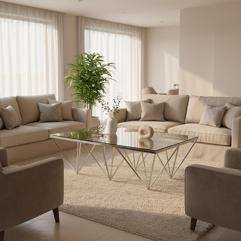 Troncoso Cross Legs Coffee Table