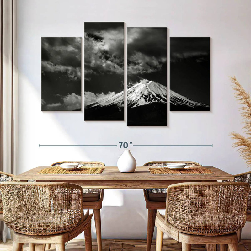Alvord Monochrome Mount Fuji, 42" H x 68" W