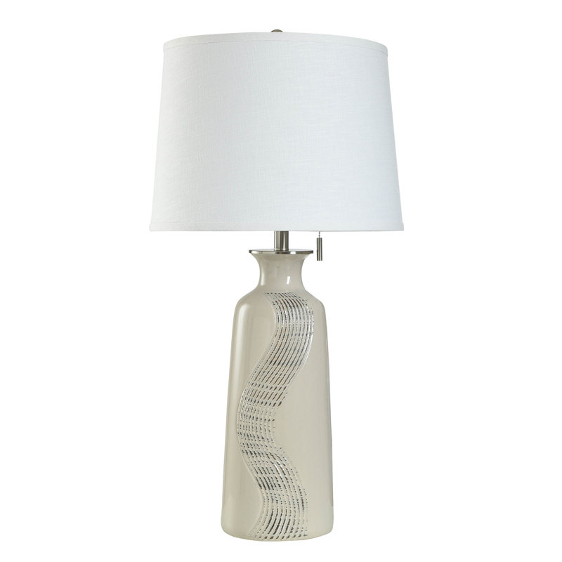 Ceramic Table Lamp, Dark Ivory