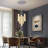 6 - Light Dimmable LED Geometric Chandelier