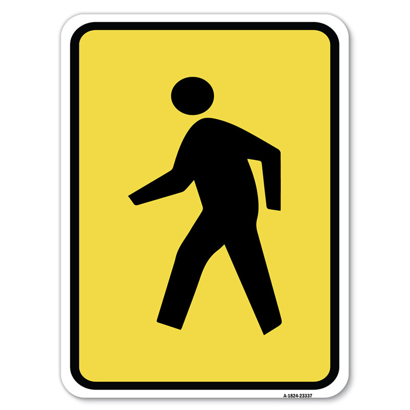 Pedestrian Crossing Symbol/23337, 24" H x 18" W x 1" D