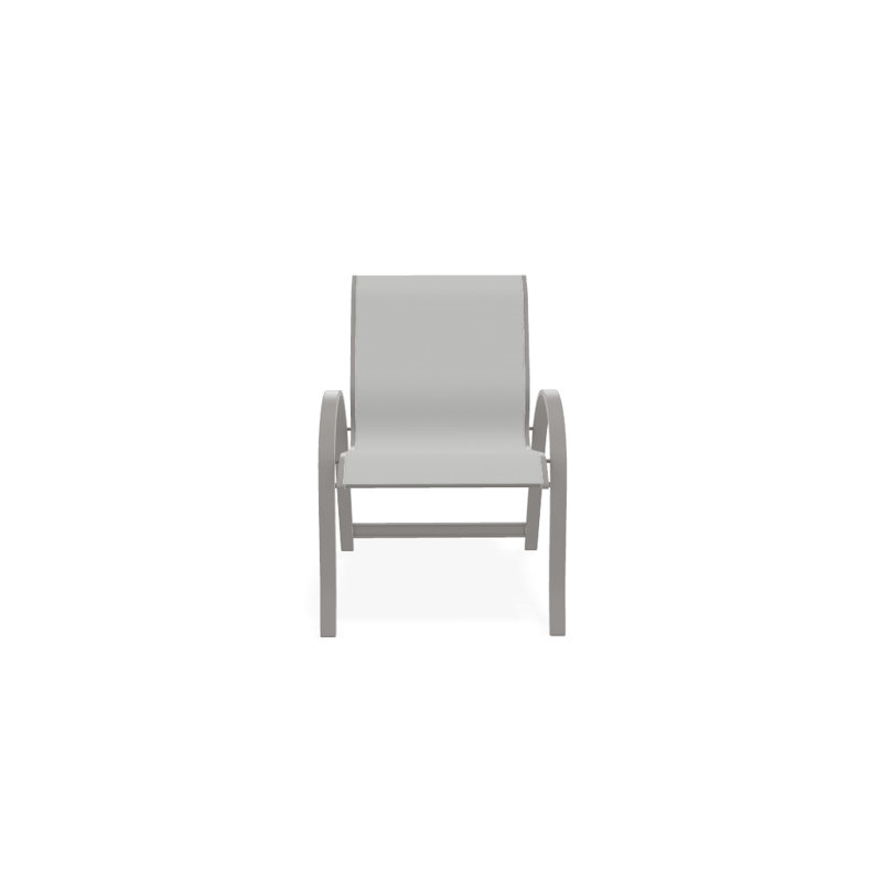Aruba Stacking Patio Dining Armchair, Warm Gray