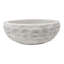 Bol rond en marbre ciselé moderne pour la décoration de la cuisine - Pièce maîtresse décorative contemporaine pour la décoration intérieure - 18 cm