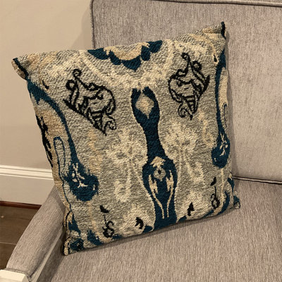 Upholstery Collection Abstract Chenille Throw Pillow