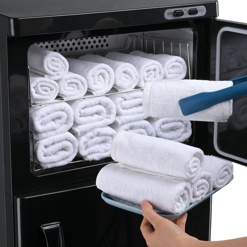  Byootique 46L 2in1 Dual Cabinet Towel Warmer UV Sterilizer with 4 Racks for Salon Hotel Med Spa