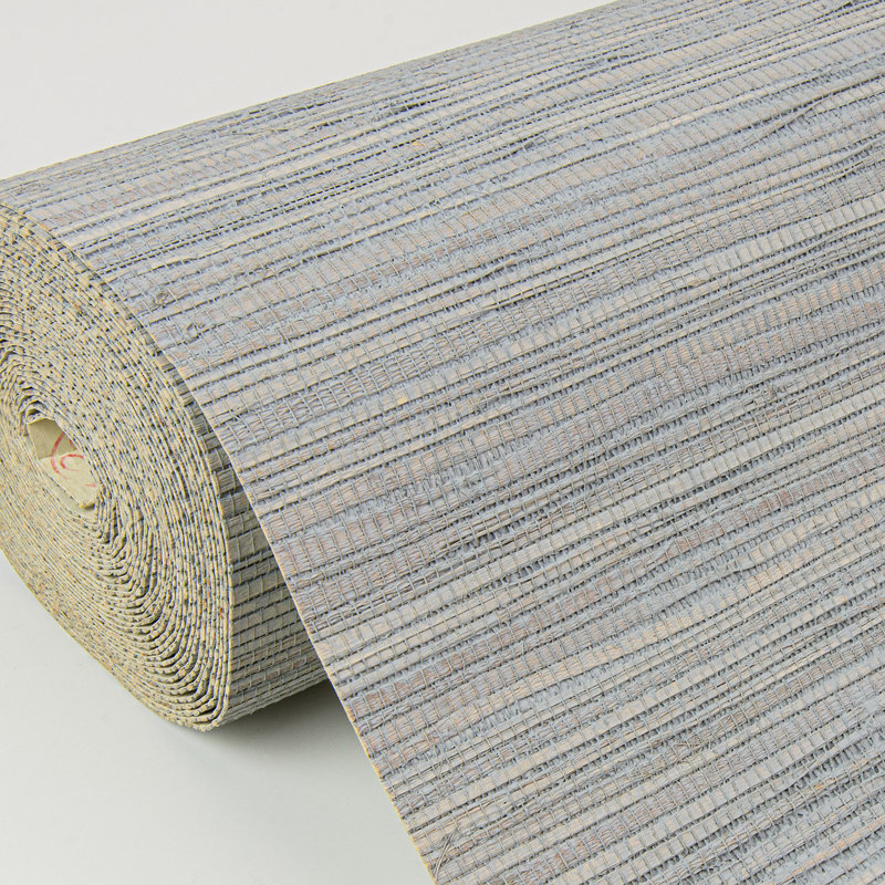 Loom Abstract Grass Cloth Wallpaper Roll, 20.5" W x 33' L, Periwinkle