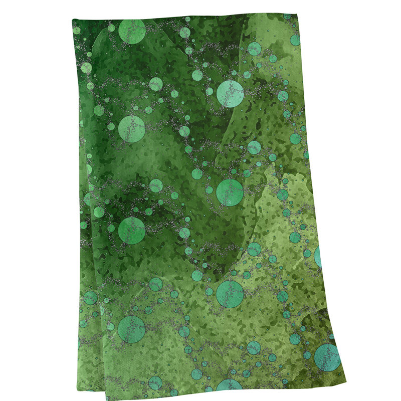 Serviette de thé à l’vedette de planètes Mcguigan, Sergé de coton, Vert clair