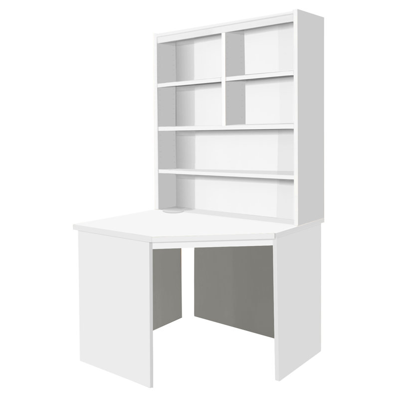 Fiona Solid Wood Computer Desk, White