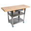 Cucina Elegante Kitchen Cart with Wood Top-19003837