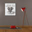  «Elephant 25 Cents Per Soak», art mural sur toile avec lettres et lignes, 26 po x 30 po