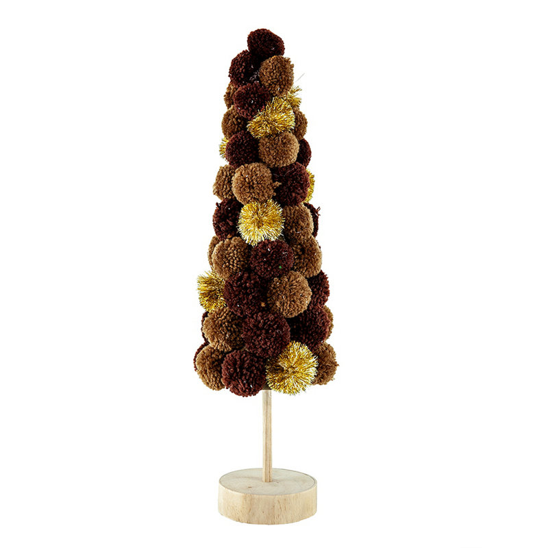 Décoration de table arbre de Noël, H 19,7 po x l 6,7 po x P 6,7 po, Vert