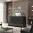 2 Person Rectangle Glass Reception Desk