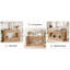 Console cannelée en bois avec tablette de rangement, parfaite pour le salon, le vestibule et le couloir