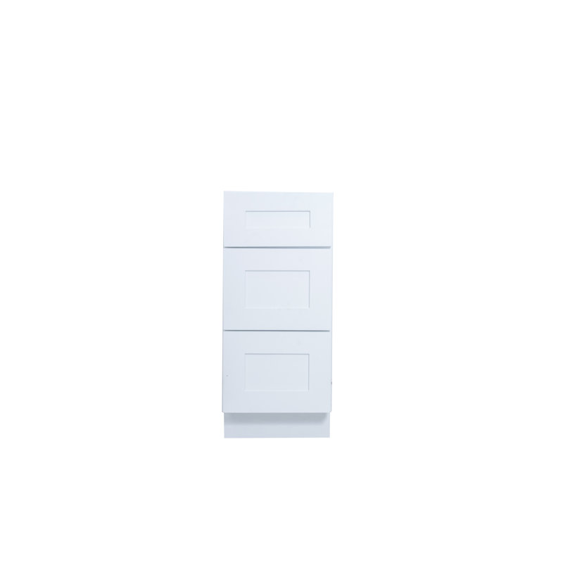 Base de meuble-lavabo simple à 3 tiroirs l 21 po prête à assembler, Blanc élégant