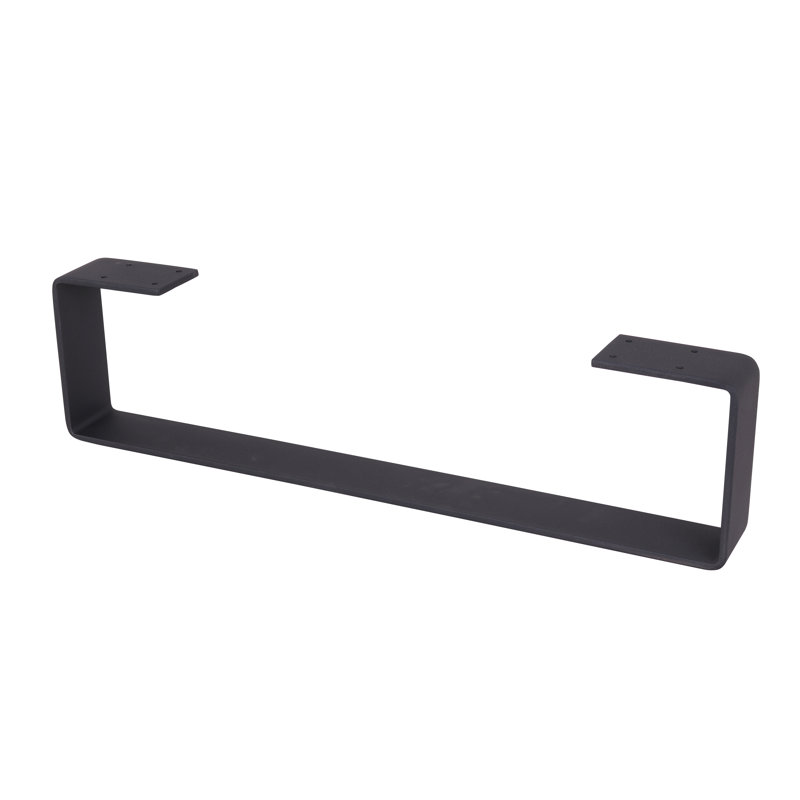 2 pieds de table basse de 6 po x 6 po, pieds de table en acier robuste en forme de U, style campagnard, pieds d'armoire, pieds de canapé, pieds de repose-pieds, pieds de bricolage, noir