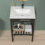 24" W x 18" D x 35" H Ceramic Rectangular Console Sink Bathroom Sink with Overflow