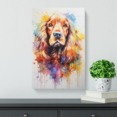 Cocker Spaniel Gestural - Wrapped Canvas Print