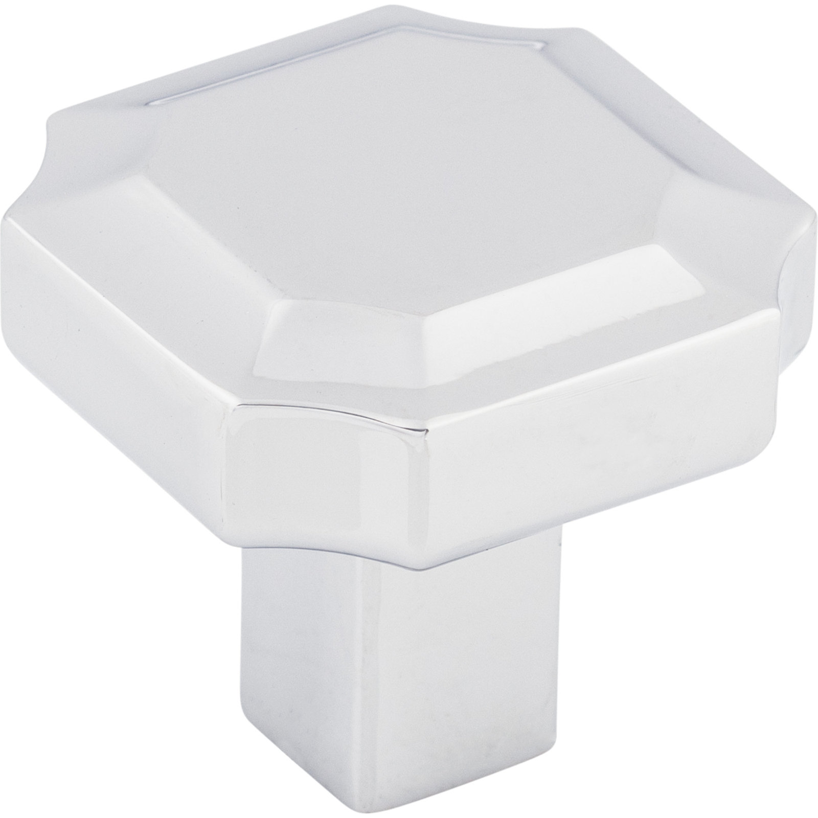 Davenport 1 1/4" Length Geometric Knob, Polished Chrome