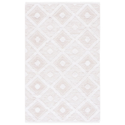 Tapis géométrique beige / ivoire Abisoye