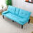 PVC Leather Convertible Futon Sofa Bed-1189116430