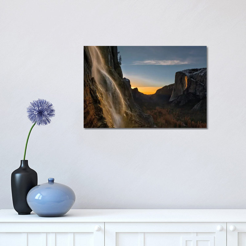 Yosemite Firefall by Hua Zhu - Wrapped Canvas Print, 30.48cm H x 45.72cm W x 1.9cm D