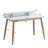 Roskilde Mid-Century Modern Wood Writing Desk With Hutch, White