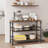 Brown 43" Console Table 3-Tier Narrow Sofa & Entryway Table with Storage Shelves for Living Room-124631894