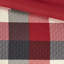 Couette 7 pièces pour lit King - Motif à chevrons rouges et à carreaux Buffalo avec accents
