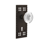 Craftsman Plate with Decorative Keyhole and Crystal Egg & Dart Knob