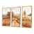 Toile avec cadre flottant or