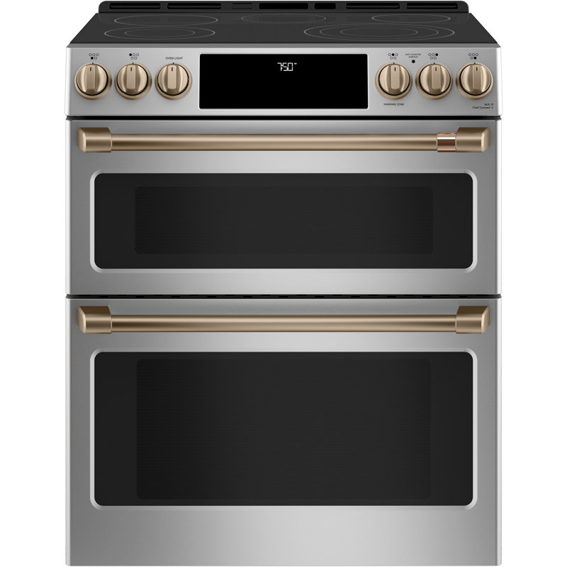 Front Control Electric Range Handle Kit, Brushed Bronze